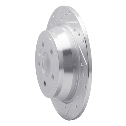 R1 Concepts R1 13-15 Land Rover LR2 Rear Left Drilled & Slotted Silver Brake Rotor