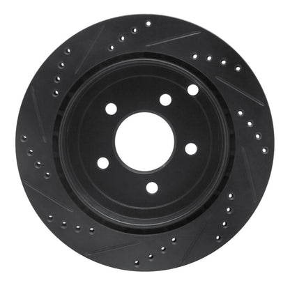 R1 Concepts R1 95-97 Ford Ranger (USA/Canada) Front Right Drilled & Slotted Black Brake Rotor