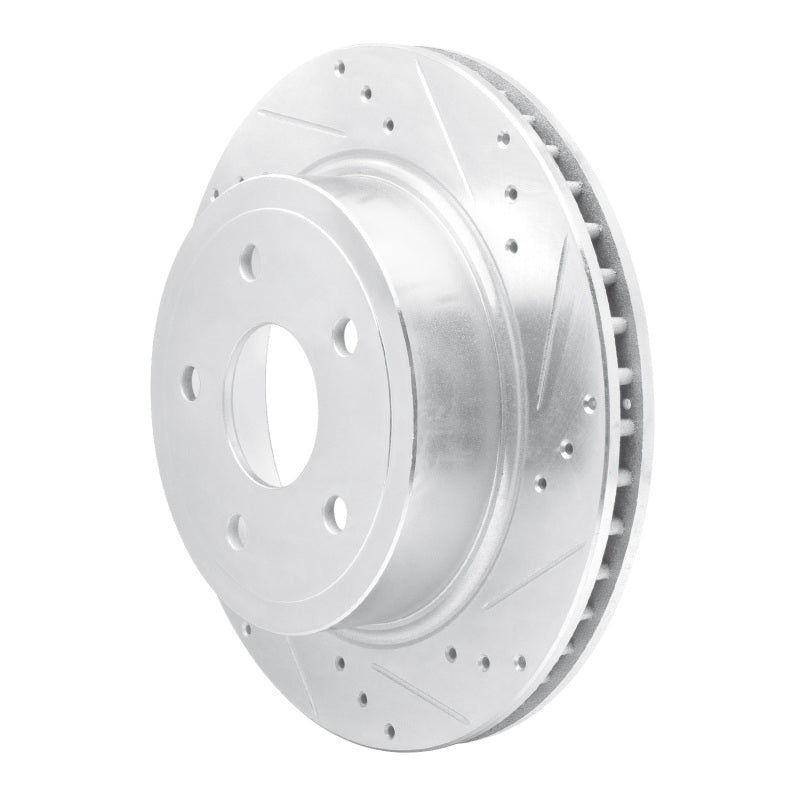 R1 Concepts R1 04-06 Dodge Ram 1500 Pickup Rear Left Drilled & Slotted Silver Brake Rotor