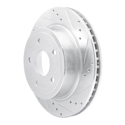 R1 Concepts R1 04-06 Dodge Ram 1500 Pickup Rear Left Drilled & Slotted Silver Brake Rotor