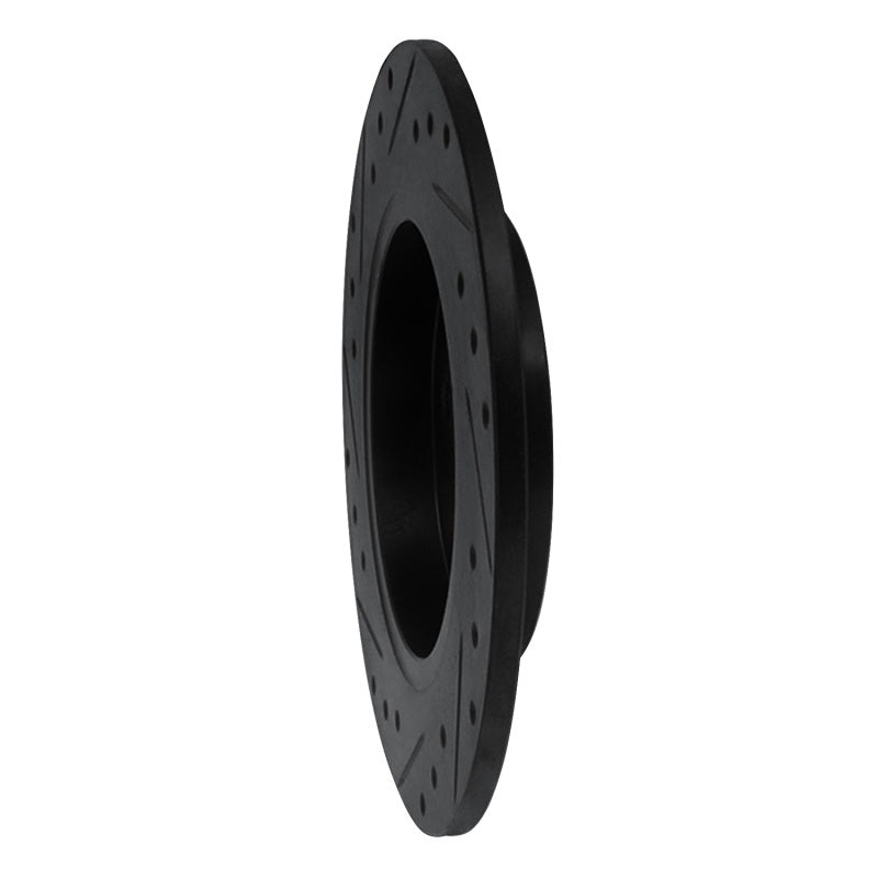 R1 Concepts R1 02-04 Ford Focus Rear Right Drilled & Slotted Black Brake Rotor