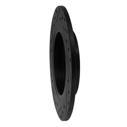 R1 Concepts R1 02-04 Ford Focus Rear Right Drilled & Slotted Black Brake Rotor