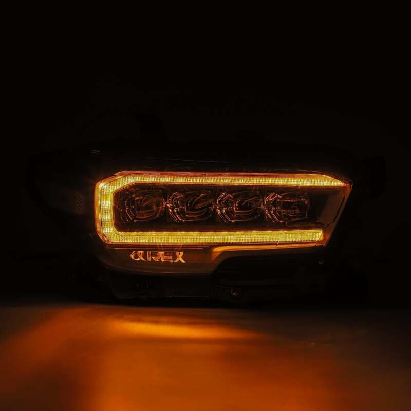AlphaRex 16-20 Toyota Tacoma NOVA LED Projector Headlights Plank Style Chrome w/Activation Light