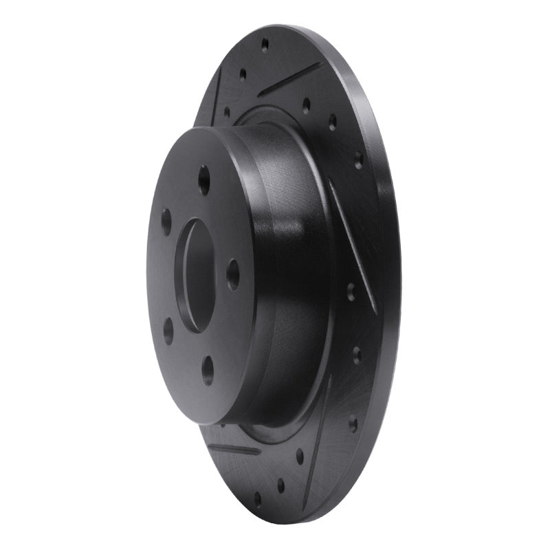 R1 Concepts R1 18-23 Ford Transit CONNECT Rear Left Drilled & Slotted Black Brake Rotor