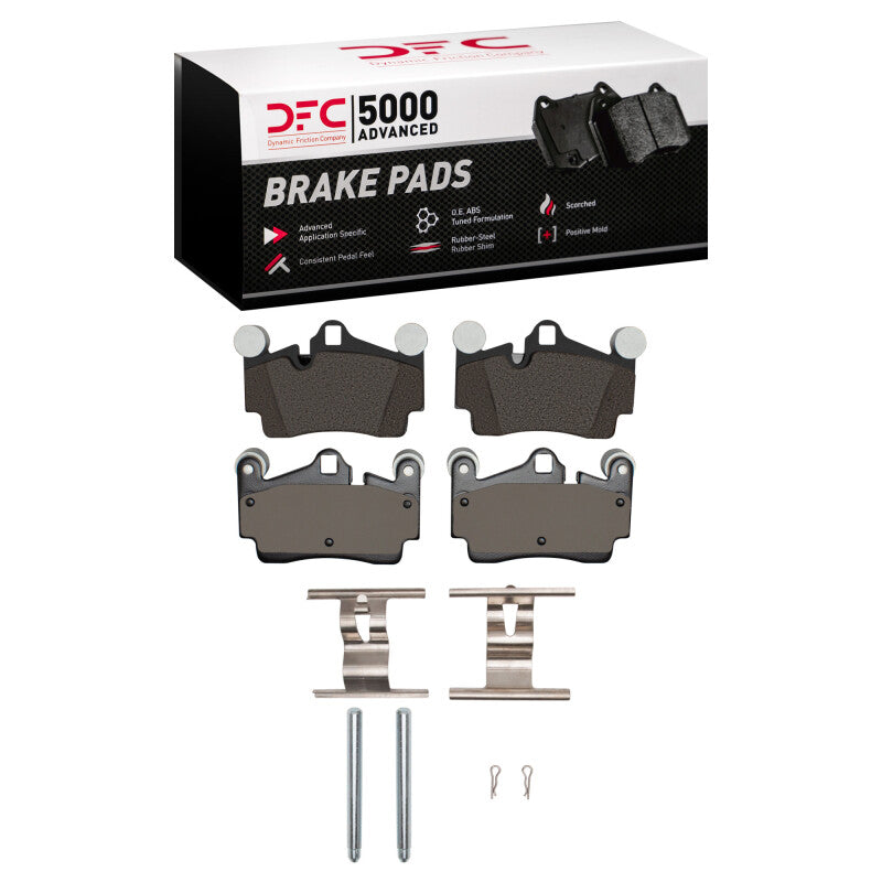 DFC 03-15 Audi Q7 Rear 5000 Advanced Low Metallic Brake Pads and Hardware Kit