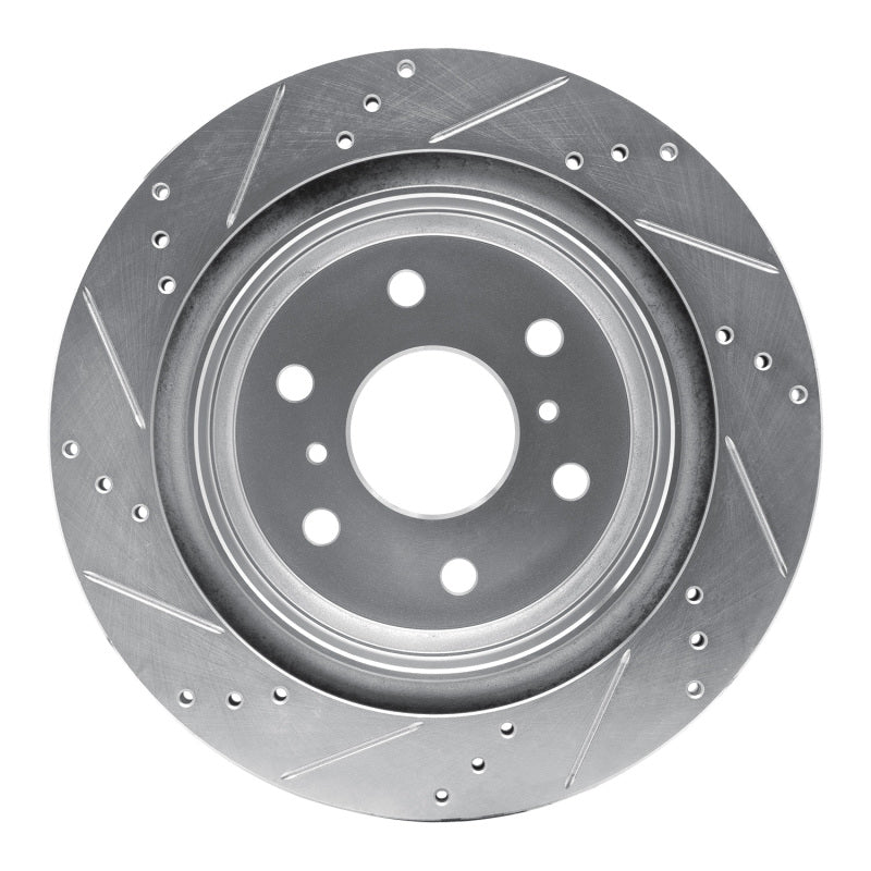 R1 Concepts R1 07-20 Cadillac Escalade ESV Rear Right Drilled & Slotted Silver Brake Rotor