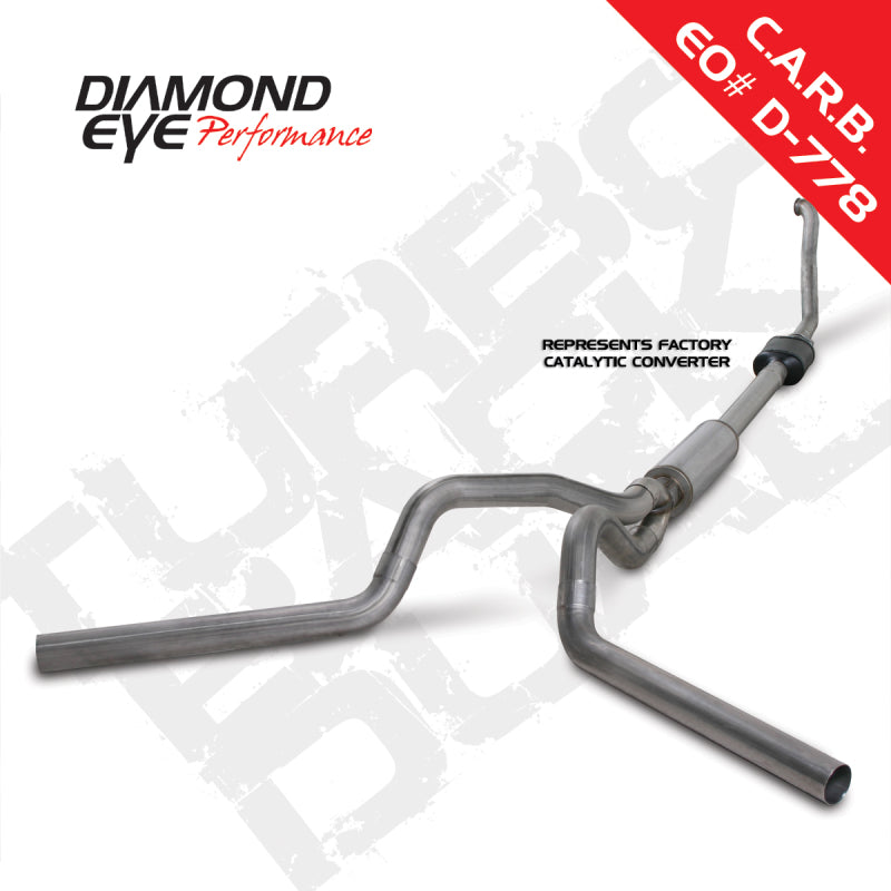Diamond Eye Performance Diamond Eye KIT 4in Turbo Back DUAL SS: 94-97 FORD 7.3L F250/F350 PWRSTROKE NFS W/ CARB EQUIV STDS