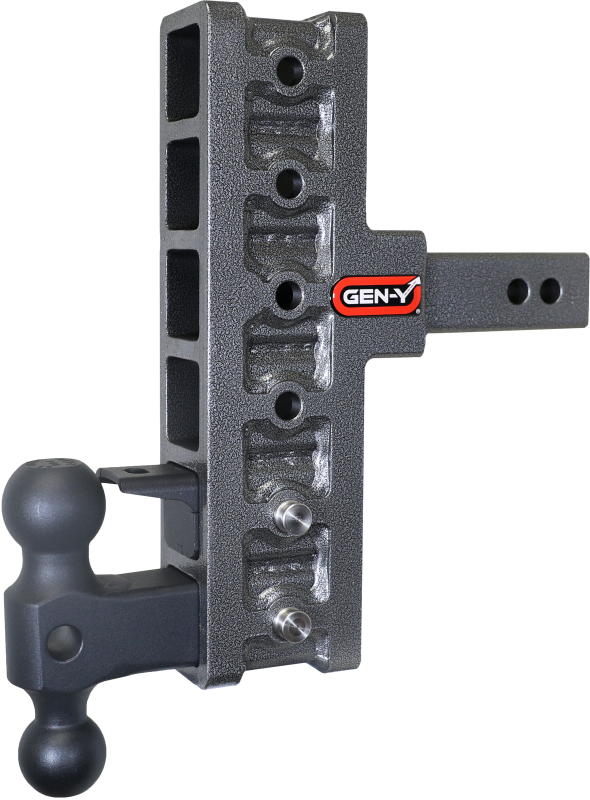 GEN-Y Hitch Gen-Y Mega Duty 2in Shank 7.5in Offset Drop 10K Hitch w/GH-031 Dual-Ball/GH-032 Pintle Lock
