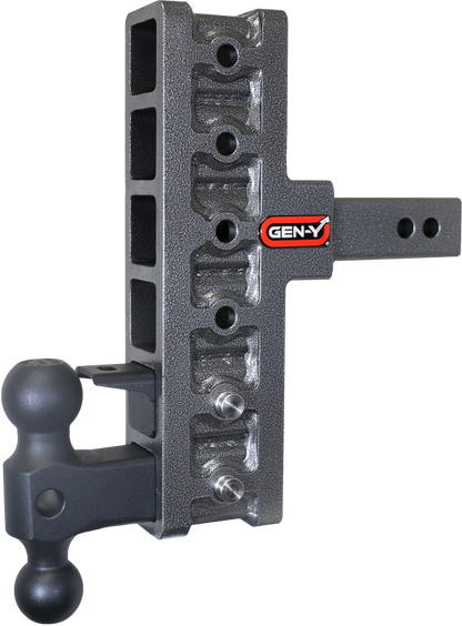 GEN-Y Hitch Gen-Y Mega Duty 2in Shank 7.5in Offset Drop 10K Hitch w/GH-031 Dual-Ball/GH-032 Pintle Lock