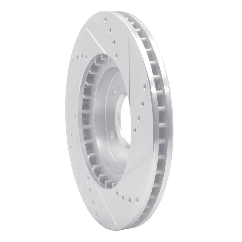 R1 Concepts R1 04-11 Mitsubishi Grandis (Mexico) Front Left Drilled & Slotted Silver Brake Rotor
