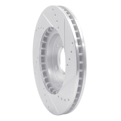 R1 Concepts R1 04-11 Mitsubishi Grandis (Mexico) Front Left Drilled & Slotted Silver Brake Rotor