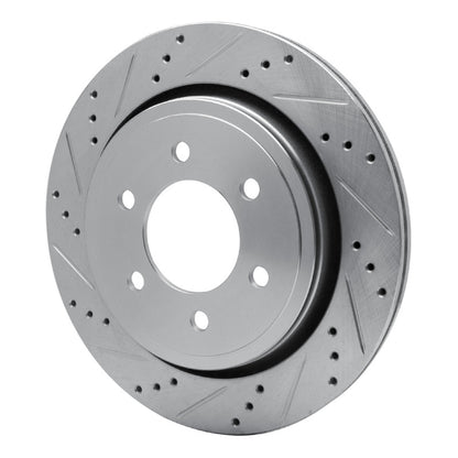 R1 Concepts R1 15-17 Ford F-150 4WD Rear Left Drilled & Slotted Silver Brake Rotor