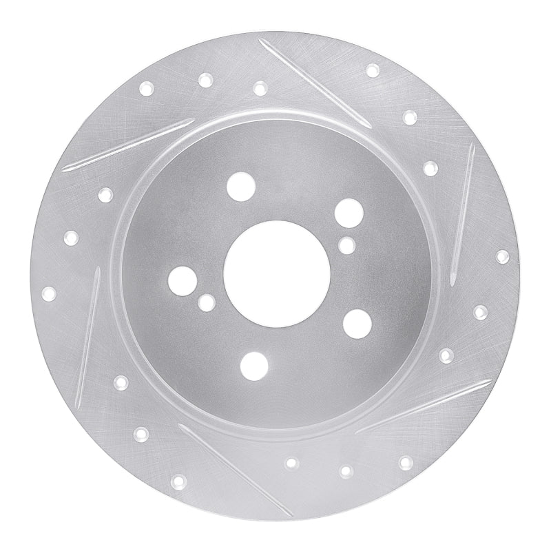 R1 Concepts R1 09-15 Toyota Corolla (Mexico) Rear Right Drilled & Slotted Silver Brake Rotor