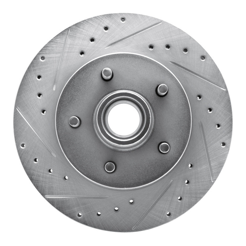 R1 Concepts R1 93-95 Chevrolet G10 Front Left Drilled & Slotted Silver Brake Rotor
