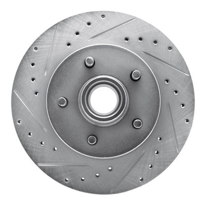 R1 Concepts R1 93-95 Chevrolet G10 Front Left Drilled & Slotted Silver Brake Rotor