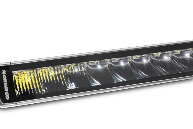 Go Rhino Xplor Blackout Series Sgl Row LED Light Bar (Surface/Threaded Stud Mount) 20.5in. - Blk
