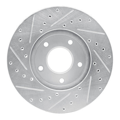 R1 Concepts R1 02-07 Nissan X-Trail (Mexico) Front Right Drilled & Slotted Silver Brake Rotor
