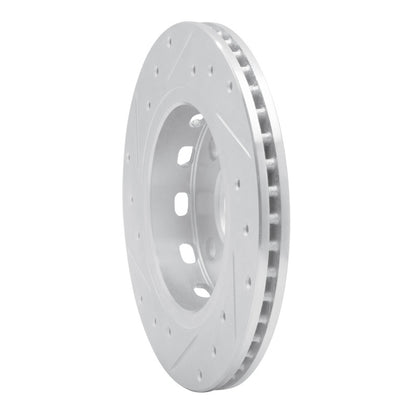 R1 Concepts R1 94-00 Kia SPECTRA Front Right Drilled & Slotted Silver Brake Rotor