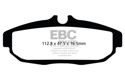 EBC 12 Ford Mustang 5.8 Supercharged (GT500) Shelby Redstuff Rear Brake Pads