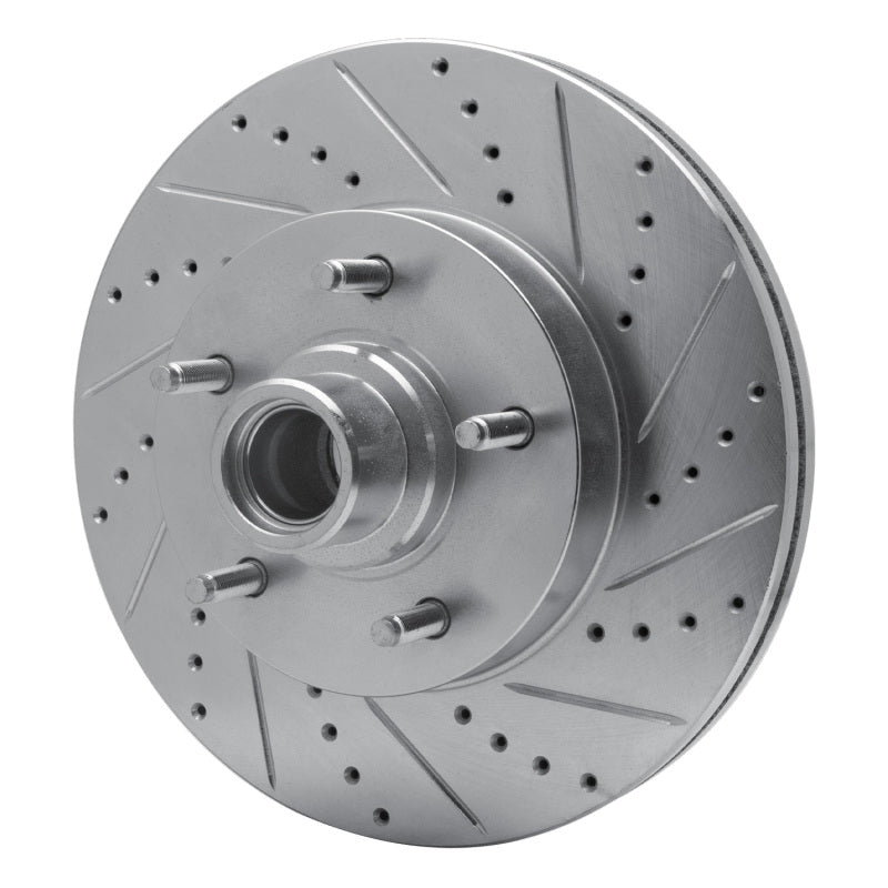 R1 Concepts R1 04-06 Ford E-150 Club Wagon Front Right Drilled & Slotted Silver Brake Rotor