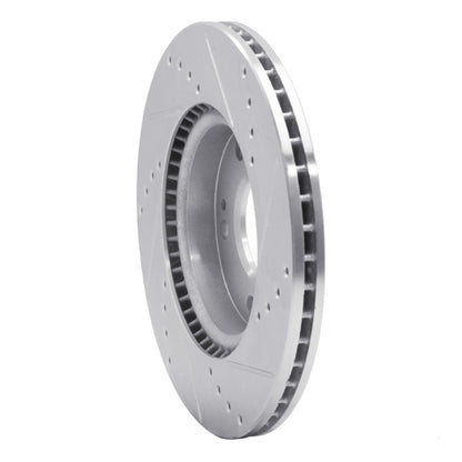 R1 Concepts R1 17-22 Hyundai Ioniq Front Left Drilled & Slotted Silver Brake Rotor