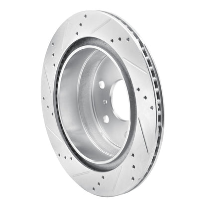 R1 Concepts R1 07-20 Cadillac Escalade ESV Rear Right Drilled & Slotted Silver Brake Rotor