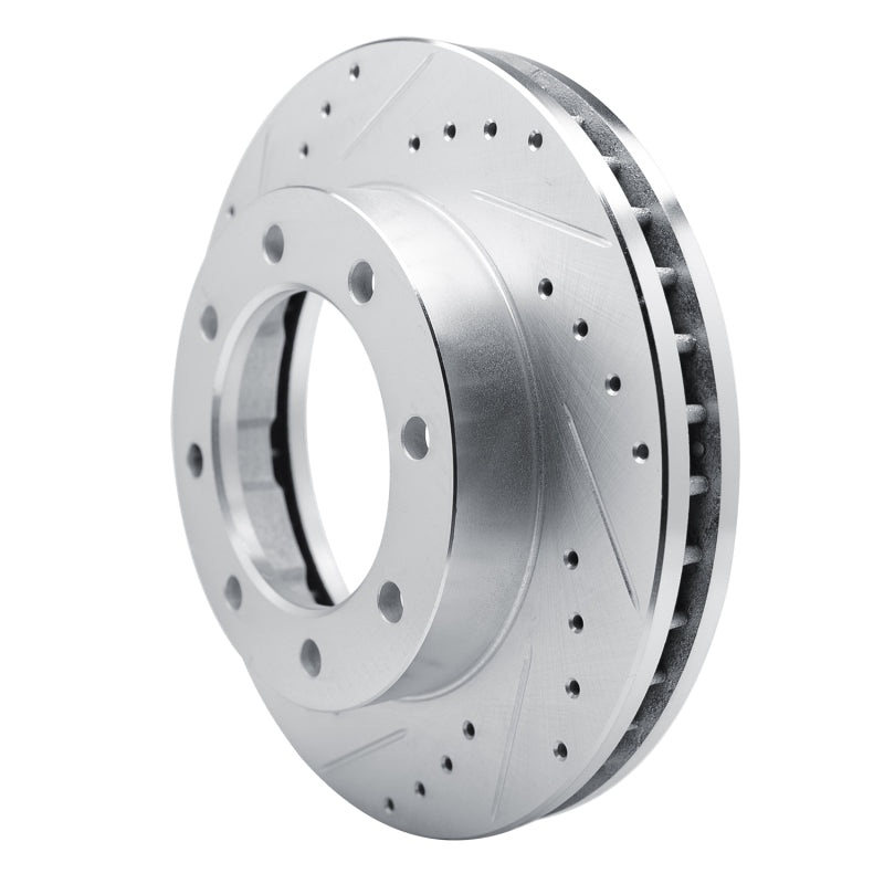 R1 Concepts R1 77-00 Chevrolet V30 & V3500 Pickup Front Left Drilled & Slotted Silver Brake Rotor