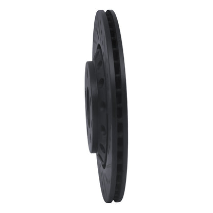 R1 Concepts R1 04-10 Audi A8 Rear Right Drilled & Slotted Black Brake Rotor