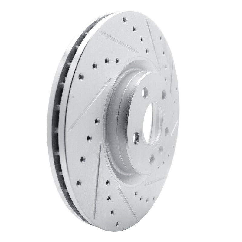 R1 Concepts R1 17-25 Volvo S90 Front Right Drilled & Slotted Silver Brake Rotor