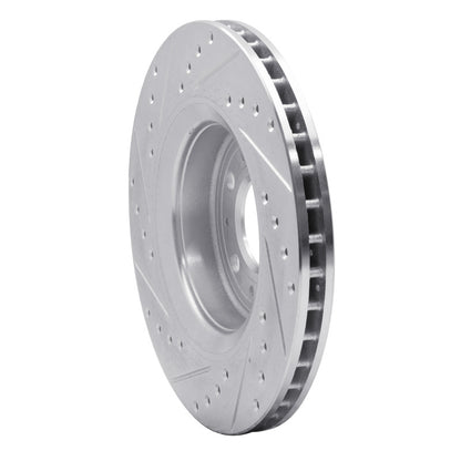 R1 Concepts R1 98-04 Volvo C70 Front Right Drilled & Slotted Silver Brake Rotor