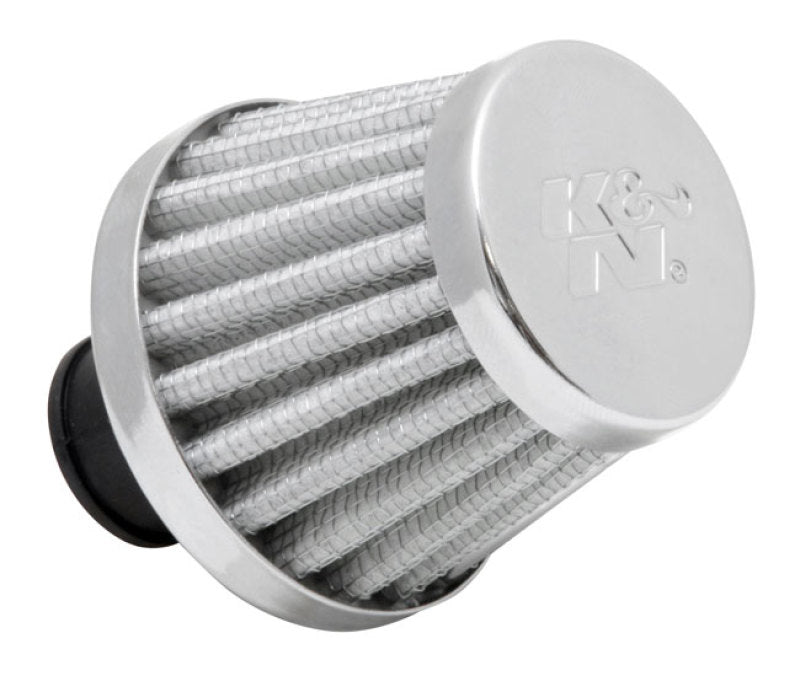 K&N Engineering K&N 2in Base OD x .375in Flange ID x 1.75in H Rubber Base Crankcase Vent Filter - White