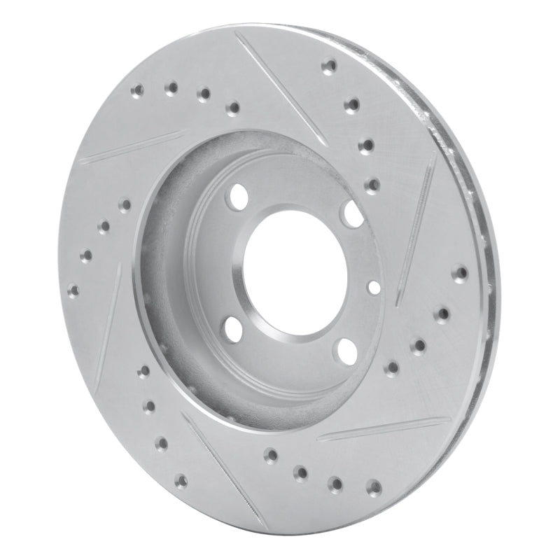 R1 Concepts R1 86-08 Volkswagen Quantum Front Left Drilled & Slotted Silver Brake Rotor