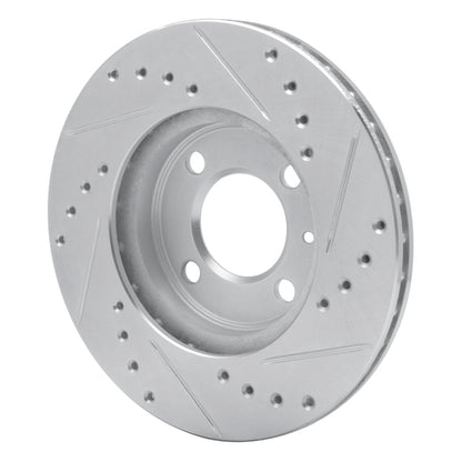 R1 Concepts R1 86-08 Volkswagen Quantum Front Left Drilled & Slotted Silver Brake Rotor