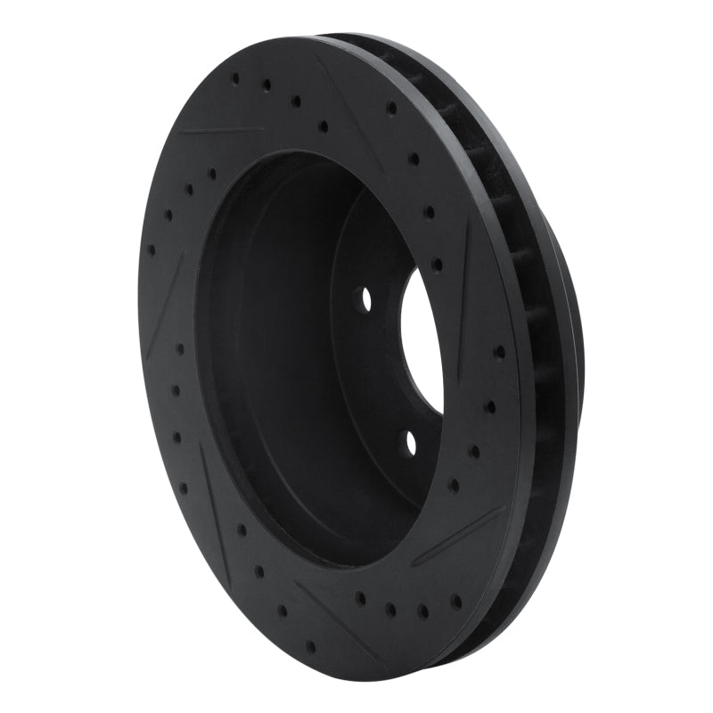 R1 Concepts R1 90-02 Chevrolet ASTRO Front Left Drilled & Slotted Black Brake Rotor
