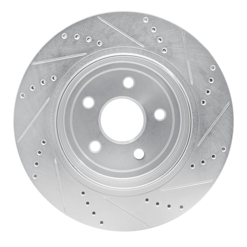 R1 Concepts R1 12-25 Dodge Durango Rear Left Drilled & Slotted Silver Brake Rotor