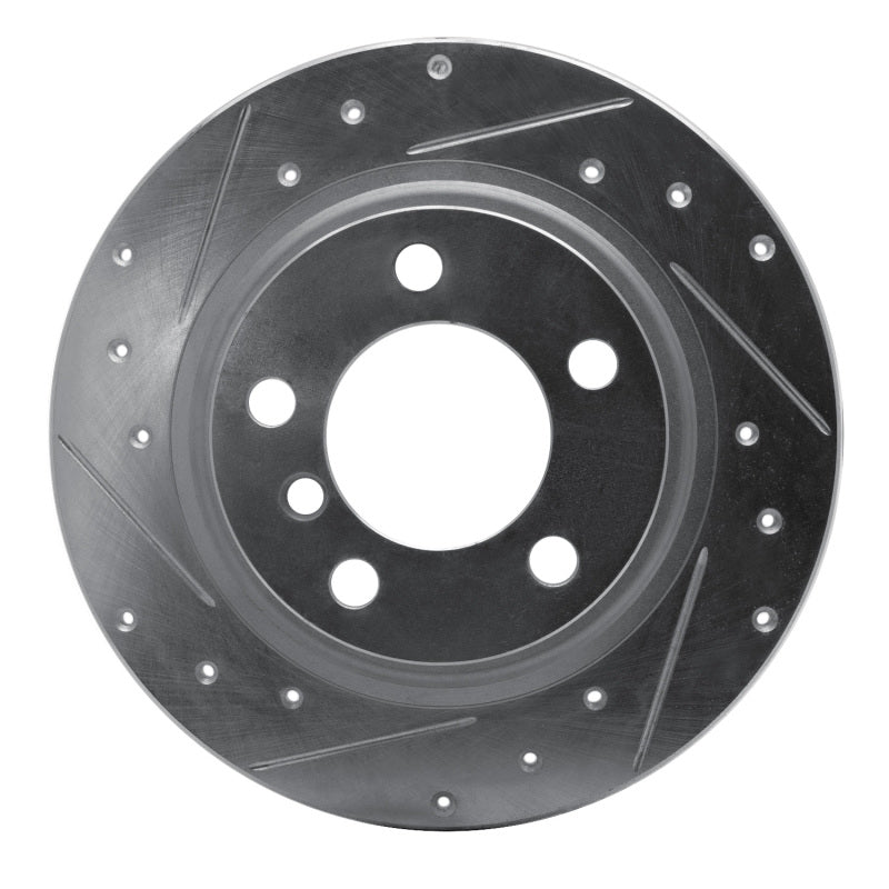R1 Concepts R1 13-16 Mini Cooper Countryman Rear Left Drilled & Slotted Silver Brake Rotor