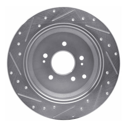 R1 Concepts R1 07-12 Hyundai Veracruz Rear Right Drilled & Slotted Silver Brake Rotor