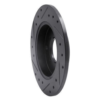 R1 Concepts R1 89-94 Suzuki Swift Rear Right Drilled & Slotted Black Brake Rotor