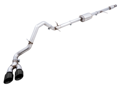 AWE Tuning 4th Gen GM 1500 5.3L 0FG Cat-Back Dual Side Exit (Flat Bumper) - Diamond Tips