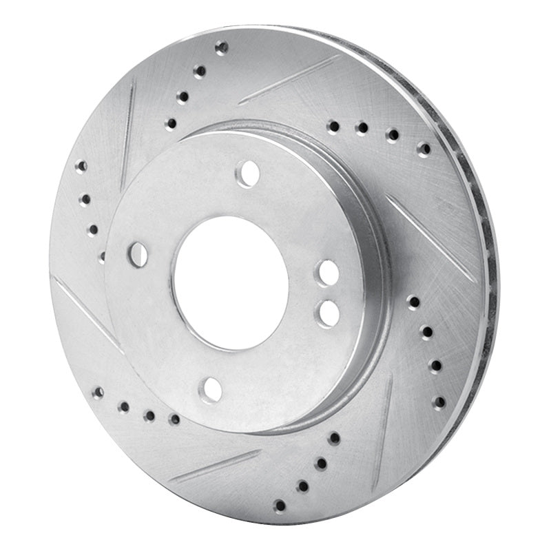 R1 Concepts R1 07-17 Nissan TIIDA (Mexico) Front Left Drilled & Slotted Silver Brake Rotor