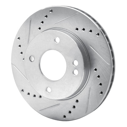 R1 Concepts R1 07-17 Nissan TIIDA (Mexico) Front Left Drilled & Slotted Silver Brake Rotor