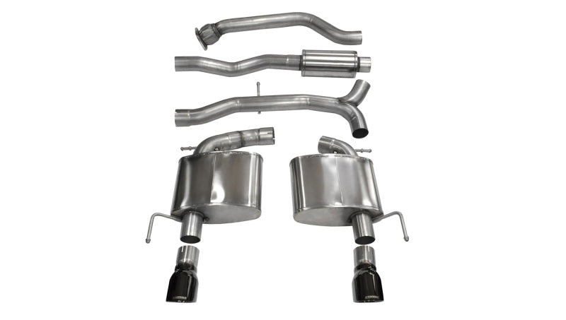 CORSA Performance Corsa 2013-2019 Cadillac ATS Sedan 2.0L A/T Black Sport Dual Rear Cat-Back Exhaust
