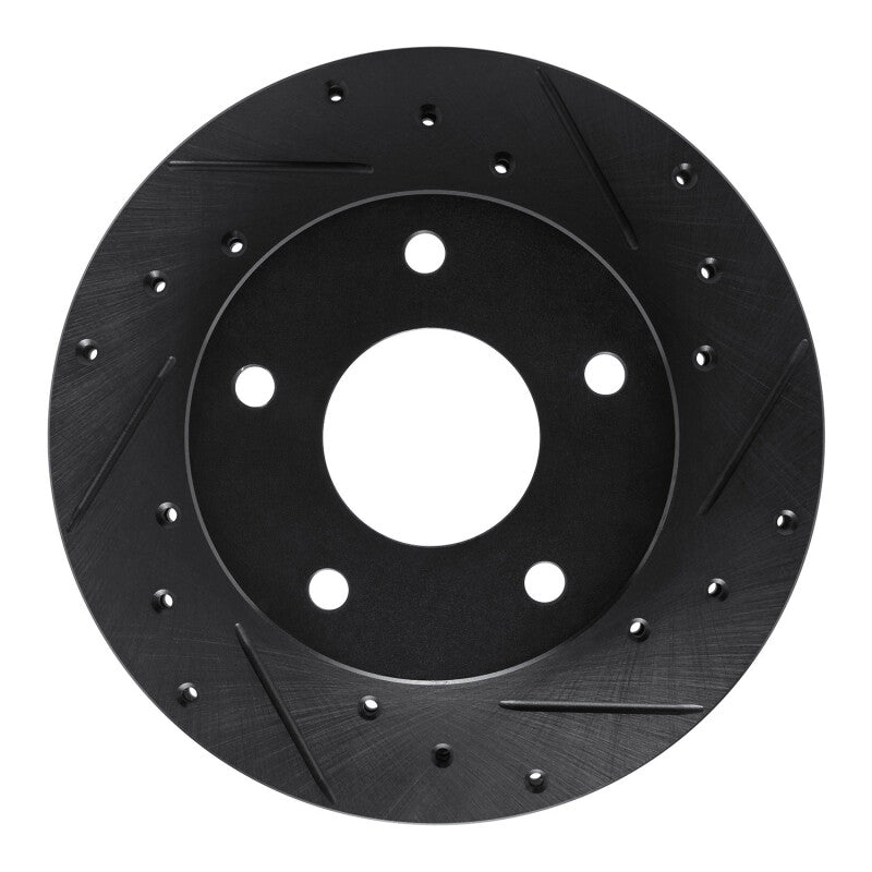 R1 Concepts R1 82-88 Chevrolet Camaro Rear Right Drilled & Slotted Black Brake Rotor