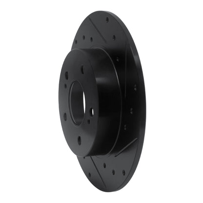R1 Concepts R1 94-04 Infiniti I30 Rear Right Drilled & Slotted Black Brake Rotor