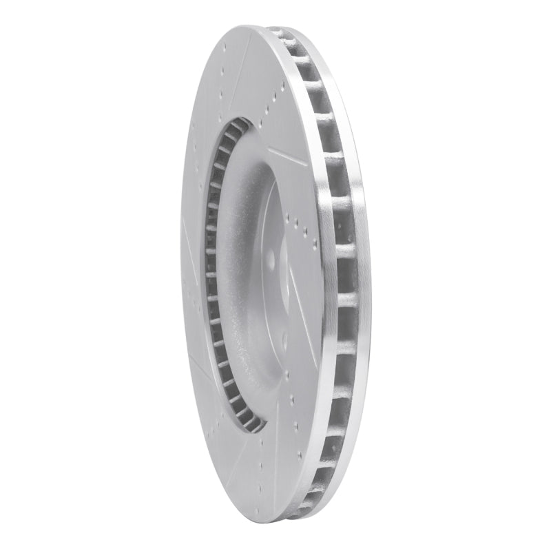 R1 Concepts R1 2012-2025 Dodge Durango Front Right Drilled & Slotted Silver Brake Rotor