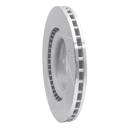 R1 Concepts R1 2012-2025 Dodge Durango Front Right Drilled & Slotted Silver Brake Rotor