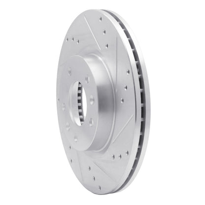 R1 Concepts R1 06-13 Ford Fusion Front Right Drilled & Slotted Silver Brake Rotor