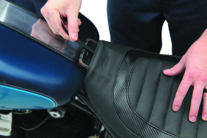 Mustang Motorcycle Mustang 82-00 Harley FXR Jody Perewitz Design Solo Seat (Hinge Mounted) - Black