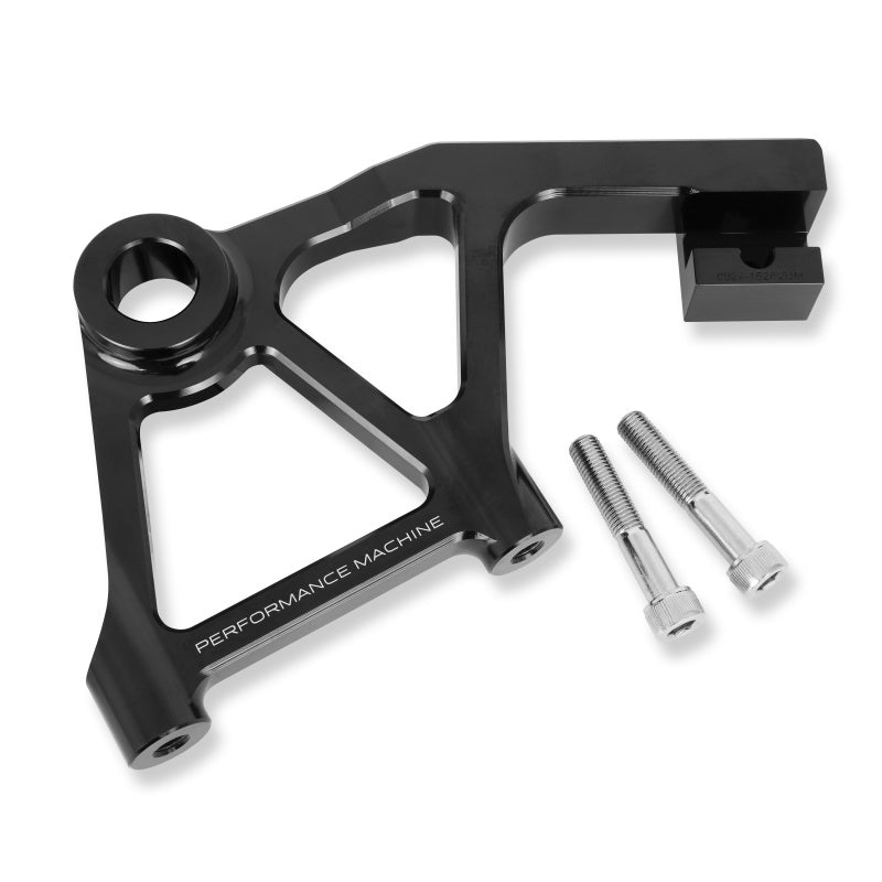 Performance Machine Touring Rear Rad Cal Bracket Assembly - Black Ano