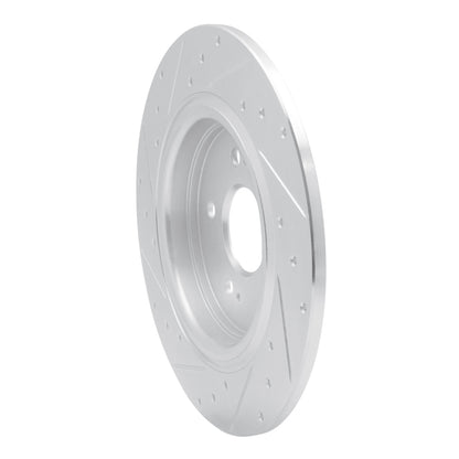 R1 Concepts R1 18-25 Honda Odyssey Rear Right Drilled & Slotted Silver Brake Rotor